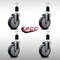 Service Caster 5'' SS Thermoplastic Rubber Wheel Swivel 1-1/2'' Expanding Stem Caster Set, 4PK SCC-SSEX20S514-TPRB-112-4 - alternate 2